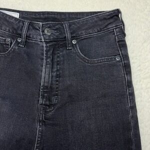 Gap Jeans Womens 27/4R Black Vintage Slim Sky High Raw Hem High Rise 703536-00